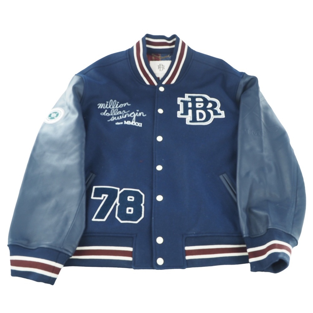 Banana Republic Men's BR Athletics Wool / Leather Varsity Jacket